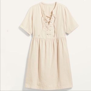 Old Navy Lace up fit & flare mini dress